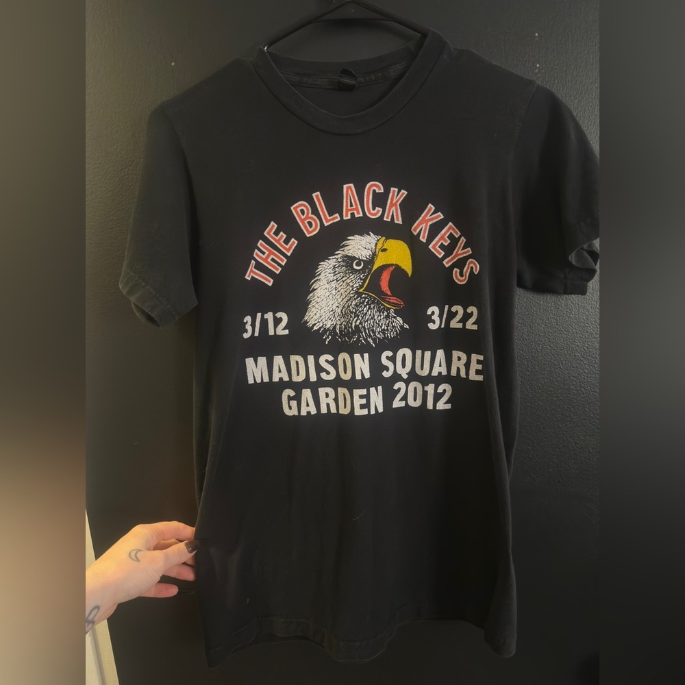 vintage Black Keys 2012 concert t-shirt - black - size small